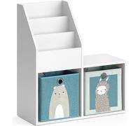 Estantería infantil Vicco Luigi Blanco 30.9 x 79 cm Mini, con 2 cajas plegables opt.6, Model 36225