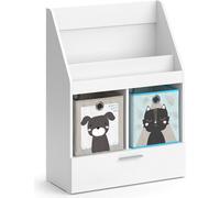 Estantería infantil Vicco Luigi Blanco 72 x 96.2 cm con cajón y 2 cajas plegables opt.3, Model 39444