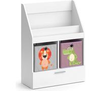 Estantería infantil Vicco Luigi Blanco 72 x 96.2 cm con cajón y 2 cajas plegables opt.4, Model 39443