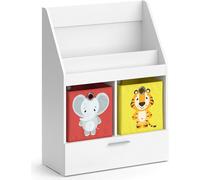 Estantería infantil Vicco Luigi Blanco 72 x 96.2 cm con cajón y 2 cajas plegables opt.5, Model 39442
