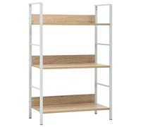 Estantería Kippa 3 niveles 90,5x60x27 cm Oak/white