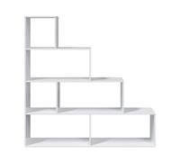 Habitdesign Estantería Decorativa, Librería Salon, Modelo Klum, Acabado en Blanco Brillo, Medidas: 145 cm (Alto) x 145 cm (Ancho) x 29 cm (Fondo)
