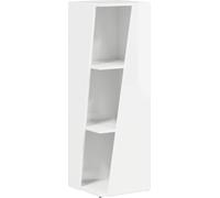 Estantería lateral vidaXL de 33 x 32 x 100,5 cm, fabricada en material de madera de alta calidad, color blanco brillante