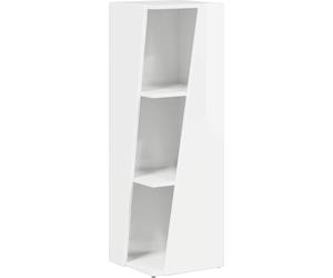 Estantería lateral vidaXL de 33 x 32 x 100,5 cm, fabricada en material de madera de alta calidad, color blanco brillante