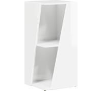 Estantería lateral vidaXL de 33 x 32 x 70,5 cm, fabricada en material de madera de alta calidad, color blanco brillante