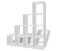 Estantería Librería En Forma De Escalera 142 Cm Blanca Vidaxl