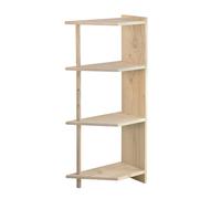 Estantería librería Gala esquinera de 4 baldas de madera maciza de pino 120,7x50x25cm - ASTIGARRAGA KIT LINE