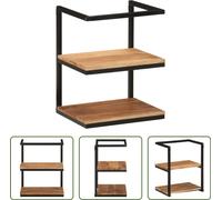 Estantería Living Store, 40x30x50 cm, madera maciza de acacia y hierro
