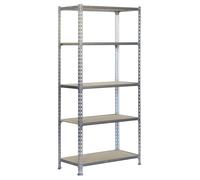 Estantería mader 167.4x71x31cm 5b galva/madera 75kg simon rack
