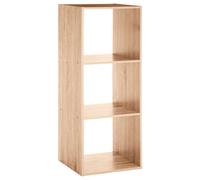 Estantería madera 3 estantes mezcla natural