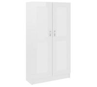 Estantería Madera Contrachapada Blanco Brillo 82,5x30,5x150 Cm Vidaxl