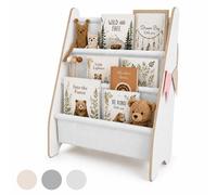 Estantería MAMOI® para niños, caja para libros para habitaciones infantiles, estantería, estante para libros, estante de pared para niños, estantería infantil, banco para libros de madera