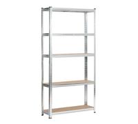 Estantería metálica modular de acero galvanizado con 5 estantes de 90 cm, 90x30x180 cm