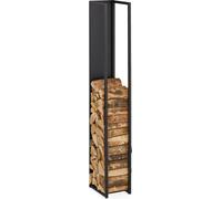 Estantería metálica para leña Relaxdays, estante alto para leña, ideal para almacenar leña, troncos y combustible, dimensiones: 157 x 23,5 x 30 cm, color