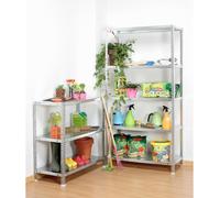 Estantería metálica Simon Rack, dimensiones 2000x900x500 mm, capacidad de carga de 100 kg, 6 niveles ajustables, estantes metálicos, estantería robusta para garaje, sótano y taller