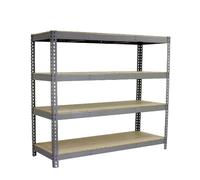 Estantería Metálica Simonrack Almacenaje de Acero Industrial 2000x2400x900 Mm 4 Baldas Madera Gray Large