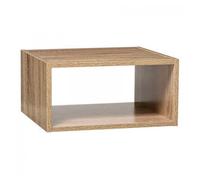 Estantería mix, color marrón. fabricado en fibras de madera. dimensiones l. 36 x d. 32 x h. 18 cm.
