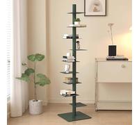Estantería Moderna De Metal con Estructura De Lomo, Torre De Estantería Giratoria De 9 Niveles, Estantería Alta Y Estrecha, Estantería Flotante Vertical, Estantería Giratoria para Espacios