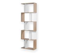 Estantería modular de 180 cm de alto - Diseño en madera y blanco