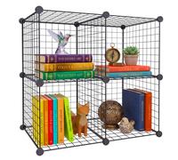Estantería modular de cubos metálicos, rejilla multifuncional