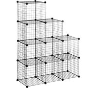 Estantería modular DIY de alambre de acero, con 9 compartimentos, para zapatos, color , ideal para salones, medidas 35x35x35 cm, diseño moderno y que ahorra espacio