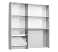 Estantería modular multifunción 120 cm de cocina eko mueble color gris aluminio moderno 121 cm
