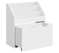 Estantería móvil para juguetes – Almacenamiento para niños – Color blanco nube – 28,5 x 11,5 x 35,5 pulgadas