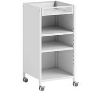 Estantería móvil para libros con estantes ajustables y bandeja superior | Color: Blanco | Dimensiones: 34x35x69,5 cm
