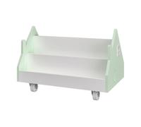 Estantería móvil para niños vipsali forma casita 50x33x34cm - verde / blanco [en.casa]