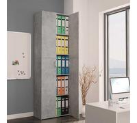 Estantería – Mueble de almacenamiento – Estantería modular – Estante moderno de madera gris – Diseño vertical que ahorra espacio – Resistente