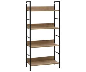Estantería Mundo 4 niveles 124,5x60x27,6 cm Black/oak