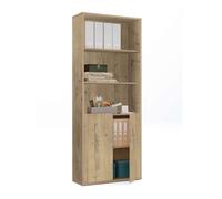 Estantería oficina color roble gold 197x76x33 cm librería moderna