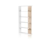 Estantería opal blanco artik (blanco mate) - roble canadian 90 x 180 x 25 cm