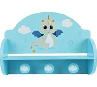 Estantería para armario, FUN HOUSE, León el Dragón, 33 x 46 x 15 cm, para habitación infantil, color azul, fabricada en MDF y pino