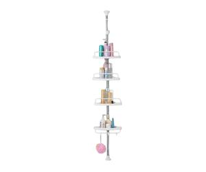 Estantería para baño ESQUINA ducha banera, ESTANTE mueble de almacenamiento esponja cepillo champu lavabo, ducha, esquinero WPC 4 ESTANTES ,esquina de ducha, soporte de champú, accesorios de baño