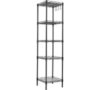 Estantería para Baño T-lovendo, 5 Baldas, Estantería Metal, 30x30x123.5cm, Carga Total 100 Kg
