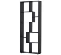 Estantería para biblioteca HOMCOM Zig Zag de diseño contemporáneo 70L x 24l x 178H cm aglomerado negro