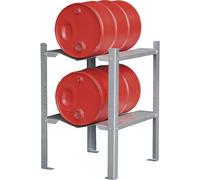 Estantería para bidones y recipientes pequeños eurokraft pro, con 2 soportes para bidones de 60 l