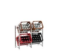 Estantería para cajas lennert metal acero inoxidable 31x91x75 cm