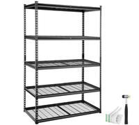 Estantería para cerveza VEVOR, con 5 niveles ajustables, capacidad de 907,2 kg, estanterías para garaje, organizador de metal, estantería de alambre, color , dimensiones 121,9 x 61 x 182,9 cm, ideal p