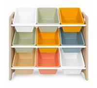 Estantería para juguetes con 9 compartimentos – Organizador para habitación infantil – 66 x 29,5 x 60 cm – Fabricada en MDF y plástico – Multicolor
