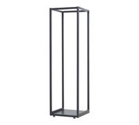 Estantería para leña And OutdoorMatch Tixxie – Almacenamiento de leña – 35 x 35 x 120 cm – Negra – Acero con revestimiento de polvo – Estable y resistente