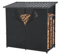Estantería para leña – Carro para leña – Estante para leña de chimenea – 145 x 143 x 70 cm