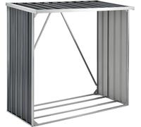 Estantería para leña In-OutdoorMatch Gigi, de acero, para uso interior y exterior – Almacenamiento de leña – 156 x 80 x 152 cm – Color antracita – Acero galvanizado