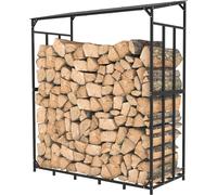 Estantería para leña WISFOR, modelo XXL, metálica, para uso exterior, color antracita. Estante para leña, almacenamiento de leña, cobertizo para leña. Capacidad: 1,66 m³, dimensiones: 156,5 x 60 x 176