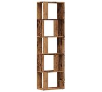 Estantería para libros de vidaXL, estilo madera envejecida, 45x24x159 cm, material de madera