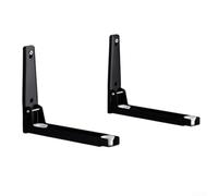 Estantería para microondas de acero inoxidable, extensible, montaje en pared, ajustable, ahorra espacio, para encimera, color negro y blanco (negro)