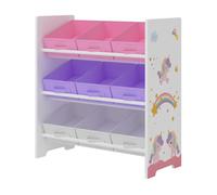Estantería para niños boiro 9 cajas motivo unicornio 60x62x30 cm multicolor [en.casa]