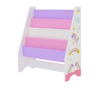 Estantería para niños fisterra 4 niveles unicornio aglomerado/poliéster 74 x 62 x 29 cm multicolor [en.casa]