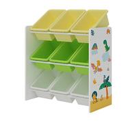 Estantería para niños muxía 3 niveles dinosaurio aglomerado/plástico 60 x 62 x 27 cm multicolor [en.casa]